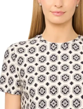 WILLOWW Tile Print Crew Neck T-Shirt