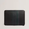 WILTONS Striped Woven Leather 13-Inch Laptop Sleeve