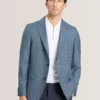 WINFRED Mixed Plaid Wool Tailored Blazer