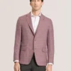 WINFRED Plaid Silk Blend Woven Blazer