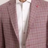 WINFRED Plaid Silk Blend Woven Blazer