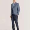 WINFRED Plaid Woven Texture Tailored Blazer