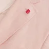 WINFRED Single Breasted Two Button Notch Flat Front Linen Suit Jacket