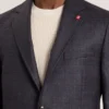 WINFRED Single Breasted Two Button Notch Fully Fashioned Plaid Jacket