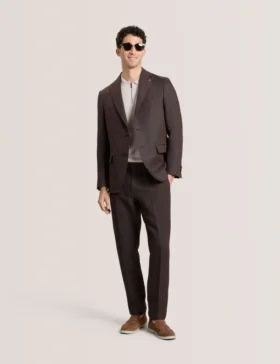 WINTER Flat Front Linen Suit Pant