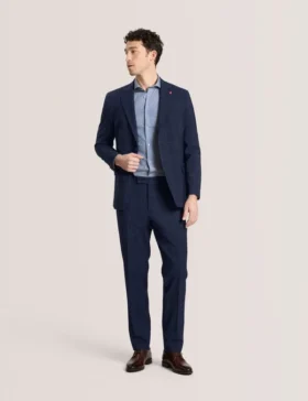 WRIGHT Single Breasted Two Button Notch Flat Front Plaid Jacket
