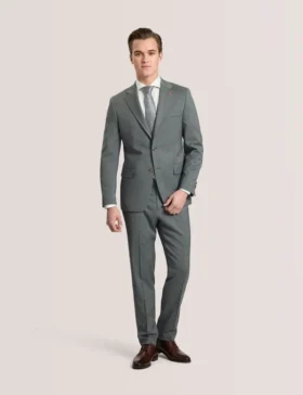 WRIGHT Single Breasted Two Button Notch Flat Front Plaid Jacket