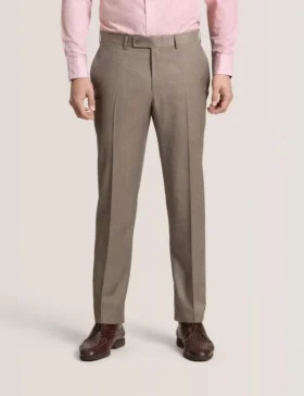 WINTER Subtle Check Modern Fit Wool Suit Pants