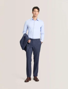 WINTER Textured Modern Fit Wool Suit Pants