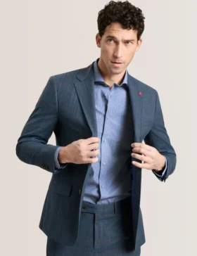 wright glen check cotton blend suit jacket 1 280x364 - WRIGHT Glen Check Cotton Blend Suit Jacket