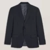 WRIGHT-GRID Single Breasted Two Button Notch Fully Fashioned Grid Suit Jacket