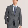 WRIGHT-PLAID Plaid Suit Jacket