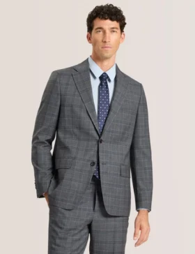 WRIGHT-PLAID Plaid Suit Jacket