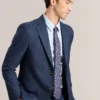 WRIGHT-PLAID Single Breasted Two Button Notch Fully Fashioned Plaid Suit Jacket