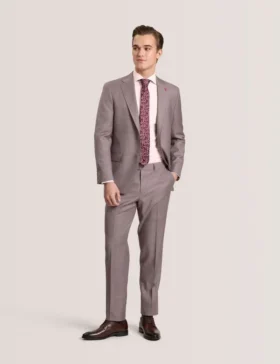 WINTER Sharkskin Wool Modern Fit Suit Pants