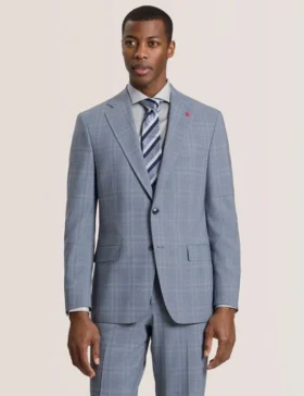 WRIGHT Soft Check Modern Fit Wool Suit Jacket