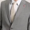 WRIGHT-STRIPE Striped Wool Modern Fit Suit Jacket