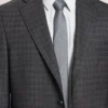 WRIGHT-TATTERSALL Single Breasted Two Button Notch Fully Fashioned Tattersall Suit Jacket