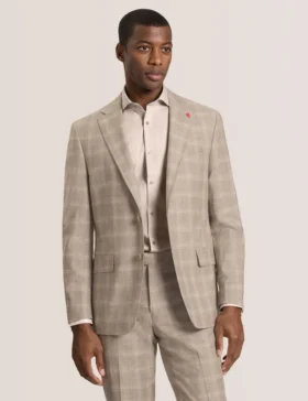 WRIGHT Tonal Check Modern Fit Suit Jacket