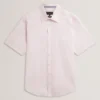 WRYTE Short Sleeve Linen Cotton Woven Shirt