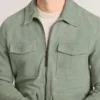 WYNELL Suede Zip-Through Utility Jacket