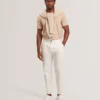 XADIEL Mixed Texture Stripe Cotton T-Shirt