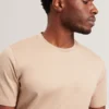 XADIEL Mixed Texture Stripe Cotton T-Shirt
