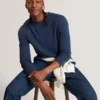 YAEN Rolled Edge Linen Blend Crew Neck Jumper