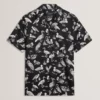 YAMAL Duck Print Cotton Short Sleeve Shirt