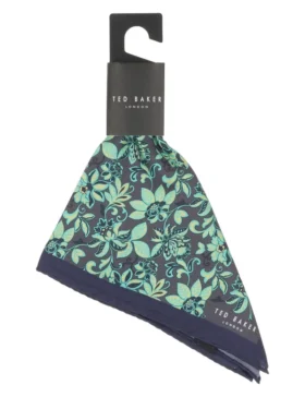 YORKPS Scrolling Floral Satin Pocket Square