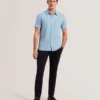ZEFRE Short Sleeve Regular Linen Woven Shirt