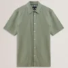 ZEFRE Short Sleeve Regular Linen Woven Shirt
