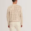 ZENDAYD Houndstooth Print Chunky Knit Jumper
