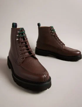 ZIGMOND Leather Lace Up Boots
