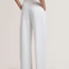 ZOZIA Cotton Pleated Front Wide Leg Trousers